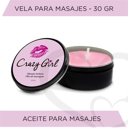 Vela para masajes crazy girl 30gr